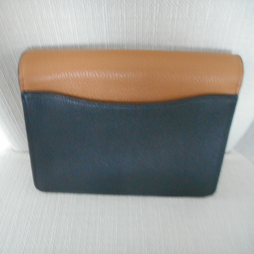 Coach Jade Flap Crossbody, Color Block, Saddle/Blk - Picture 3 of 6